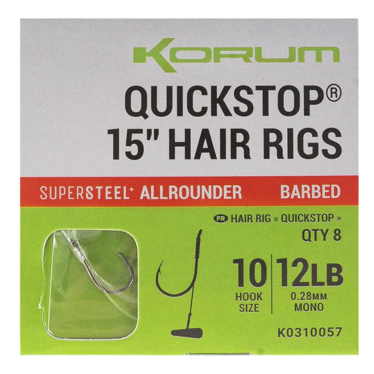 Supersteel Big Fish Quickstops 15” Hair Rigs Barbed 3 Supersteel Big Fish Quickstops 15” Hair Rigs Barbed
